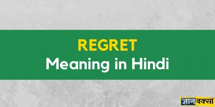 Meaning of Regret in Hindi