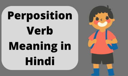 Perposition Verb Meaning in Hindi