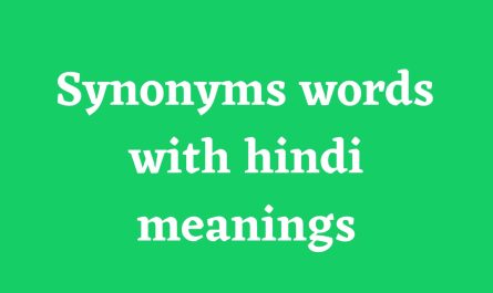 synonyms meaning in hindi
